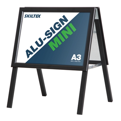 Alu-Sign Sort Mini A-skilt - A3