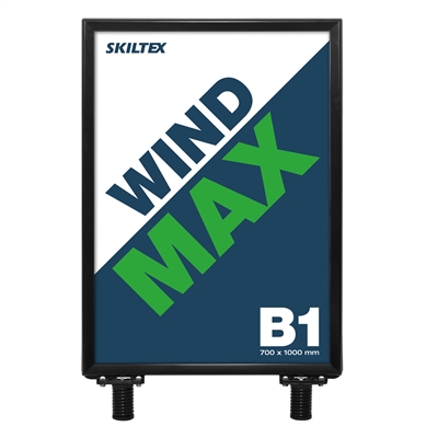 Topdel til WindMax Sort Gadeskilt - 70x100 cm