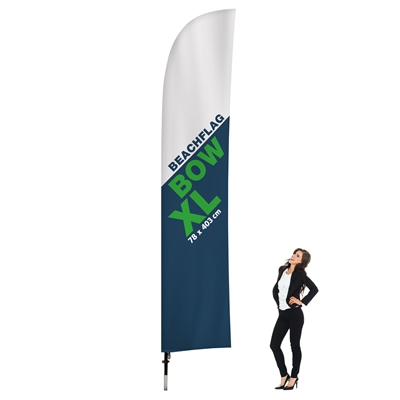 BeachFlag Bow - XL - 78x403 cm - Inkl. print