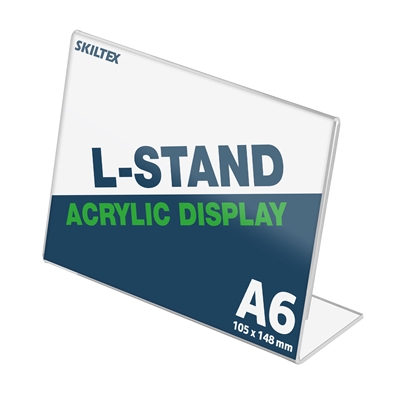 L-Stand Bredformat Akryl Skilteholder - A6