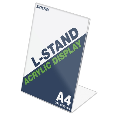 L-stand højformat akryl A4 holder