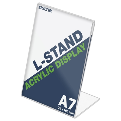 L-stand højformat akryl A7 holder