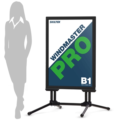 WindMaster Pro Sort Sandwichskilt - 70x100 cm