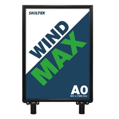 Topdel til WindMax Sort Gadeskilt - A0