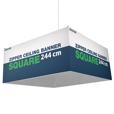 Zipper Loftbanner Square - 244 cm - Inkl. print