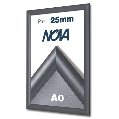 Nova Antracit Klikramme med 25mm profil - A0