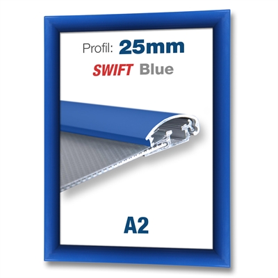 Blå Swift klikramme med 25mm profil - A2