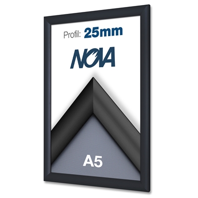 Nova Sort Snapramme med 25mm profil - A5